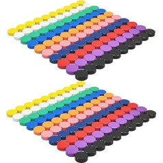 ZDZBLX Pack of 200 Fridge Magnets, 10 Colours Fridge Magnets, Magnets for Magnetic Board, Magnets Fridge Locker Magnet, Magnets Colourful Round Decorative Magnets Small Strong Magnets for Fridge,