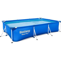 Bestway Steel Pro Frame Pool without Pump 300 x 201 x 66 cm, Blue, Square