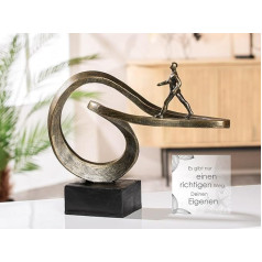 Casablanca Decorative Figure Sculpture - Decorative Figure Made of Resin Colour: Bronze - Decoration Living Room Gift Birthday Gift Height 25 cm