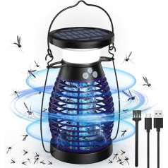 Electric Insect Killer, UV Mosquito Lamp, Fly Trap, USB Insect Killer, Mosquito Trap, Solar Energy, Portable Fly Traps, Illuminated Lamp for Indoor and Outdoor Use, Campsites