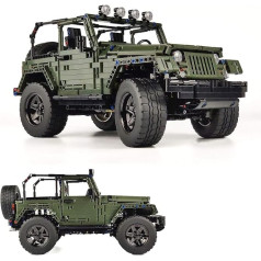 True Representation Wrangler 1:8 Offroad Pickup Car MOC Technology Building Blocks Set, Construction Project for Adults Collector's Model, Truckr Engineering Toy (2100+Pieces)