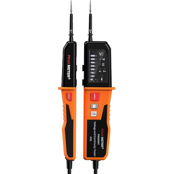 Voltage Tester, Continuity Tester, Automatic Range 12 V ~ 1000 V, IP65 Multifunctional Comprehensive Electrical Tester, Can Measure AC/DC Voltage, Phase Sequence, Continuity, RCD, Battery-Free
