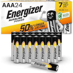 Energizer AAA Batteries, Alkaline Power Battery, Pack of 24