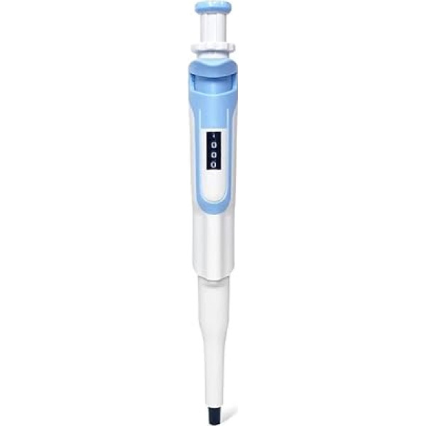 Laborpipette, Laborpipette, digital, einstellbar, 0,1–10 ml, Pipette, Laborbedarf, autoklavierbar, Tropfpipette, medizinisches Zubehör mit Spitzen Für ätherische Öle, Harz, Basteln, Labor(Noir)
