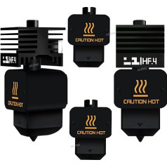 JUUPINE 2 Pack for Bambu Hotend - H2D 0.4 mm Hardened Steel Hotend High Flow Fast Print Extruder Kit (Extra 2 Silicone Socks), Faster Print Speed, Suitable for 3D Printer Bambu Lab H2D ACE Pro