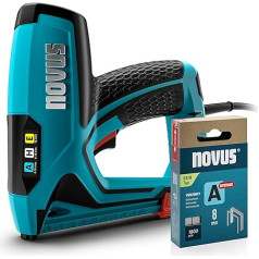 NOVUS TOOLS Electric Stapler J-150 Set of 1800 Staples │ Professional Stapler and Nail Gun with Impact Force Regulation, Distance Stop and Underloading Mechanism │ For Fine Wire Staples 6-14 mm and