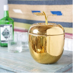 Talking Tables EMP-ICEBUCKET-APPLE Gold Apple Ice Bucket with Lid Premium Drink Trolley Accessories for Bar Elegant Stainless Steel Wine Bottle Cooler Elegant Party Decoration for Table Apple Green