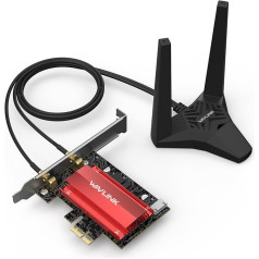 WAVLINK WiFi 7 PCIe Card BE8800 for Desktop PC, Tri-Band BE200 Wireless Adapter with Bluetooth 5.4, MU-MIMO, WPA3, for Windows 10/11 (64bit), Does Not Support AMD Motherboards