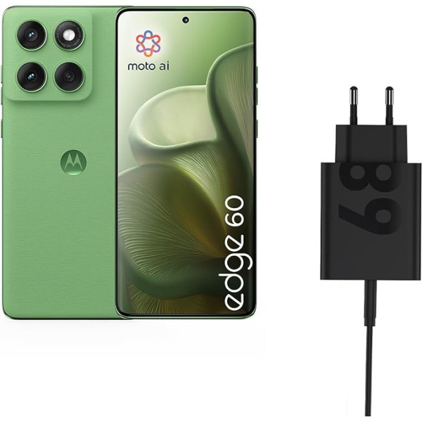 Motorola Edge 60 Fusion Smartphone Pantone Shamrock + Motorola 68W TurboPower Charger