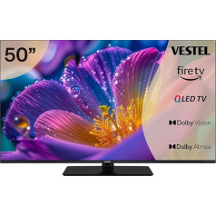 Vestel QLED TV 50QF9940 50 Inch Fire TV 4K UHD TV Smart TV with Dolby Vision and Triple Tuner HDR TV Black