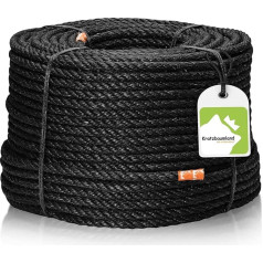 Kratzbaumland Premium Sisal Rope Black 8 mm Black Sisal Rope for Scratching Posts Various Lengths (100 Metres)