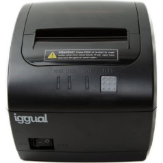 Glowster Thermodrucker USB + RJ45, Schwarz, ideal für Quittungen und Etiketten in Verkaufsstellen und Gastronomie.