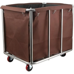 Large Laundry Trolley with Wheels, Heavy Duty Rolling Basket, Storage Trolley, 150kg Trucks for Workwear and Linen Material in Commercial Hotels and Hospitals, Laundry Room Organizer