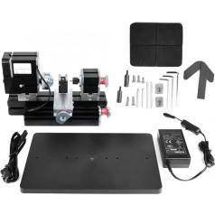 5A 60W 100-240V Mini Metal Lathe Woodworking Machine Lathe Speed Milling Table Top Digital 12000 rpm