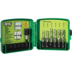 Greenlee DTAPKIT 6-32 to 1/4-20 6-Piece Combination Drill and Tap Set