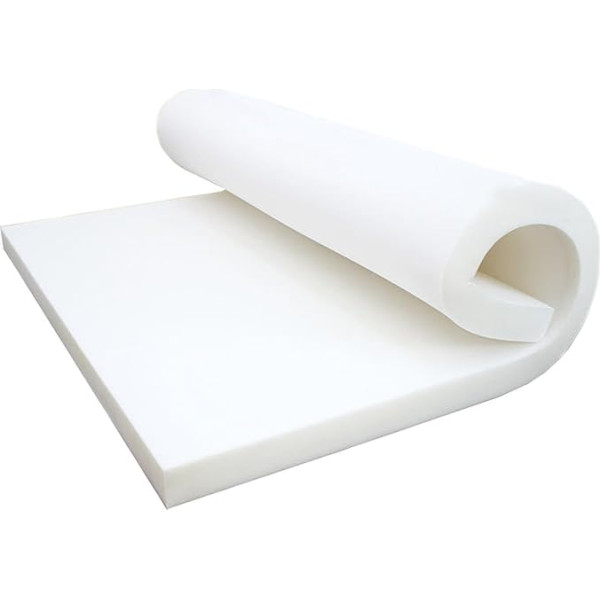 Polsterschaumplatte mit hoher Dichte, maßgeschneiderter weißer fester Schaumstoff für Stuhlkissen, Ersatzpolsterung, dick 8 cm, 180 x 60 cm, für Dekoration und Zubehör