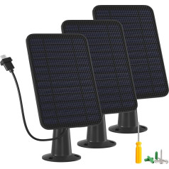 5W Solar Panel Charger Compatible with Blink Outdoor/Outdoor (3rd Generation)/XT XT2 Camera, Solar Panel for Blink Camera, 4M Charging Cable and Rubber Plug, IP65 Weatherproof with Secure Wall Mount,