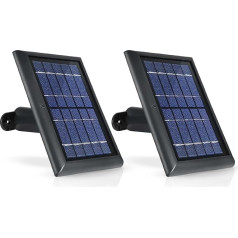Wasserstein Solar Panel with 13.1 ft/4 m Cable with 2 W 5 V Charging Compatible Only with Arlo Essential Spotlight (Pack of 2, Black) (Not Compatible with Arlo Ultra, Pro 3, Pro 2, Pro, HD,
