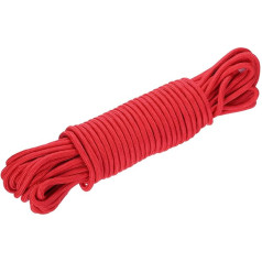 QUARKZMAN Polypropylene Rope Mesh 30 m / 98 ft 1/2 Inch 12 mm Red for Indoor and Outdoor Camping Washing Line