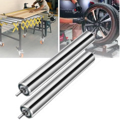 ZIUSFAC Förderbandrolle 25 MM Durchmesser Rollenbahn Ersatzrollen Edelstahlrohr Förderband Ersatzrohr Kommerzielle Förderband Tragrollen, Feder-Einpress, 2 Stück(Dia 50MM/2In,L 250MM(9.8in))