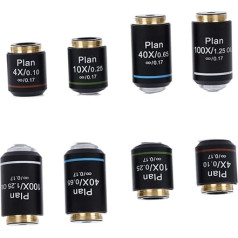 Zubehör für Labormikroskope Optisches Mikroskop 195 -Typ 4x10x40x100x Chromatische Aberration Objektivlinse(All)