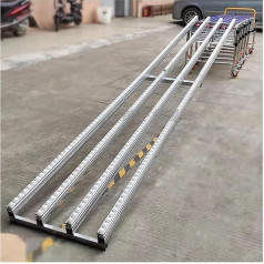 JvFbjLF Leichtes Förderband, Nicht angetriebene Rollenbahnschienen, ABS-Kunststoffrolle, Lagerhaus-Liefer-Entladerollen-Linien-Entladerolle(Silver-(w) 40cm,(L) 100cm)
