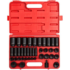 Sunex 2668 1/2-Inch Drive SAE Master Impact Socket Set, 39 Piece