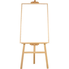 Wooden Frame Dry Erase Whiteboard 50x70cm Portable Easel for Home, Office, School, Shop, Display and Art Projects, Versatile, Easy to Clean, Ideal for Presentations