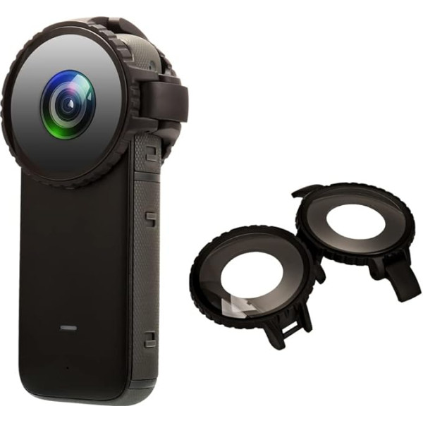 Fututech Lens Cap for Insta360 One X2 Tempered Glass Action Camera Case Anti-Scratch Shockproof Accessories