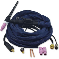 WP-17FV-12 150Amp Tig Welding Torch Complete With Flexible & Valve Head 3.8 Meters(12 feet)
