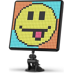 Divoom Pixoo-Max Multipurpose Digital Photo Frame, 32 x 32 Programmable Pixel Art LED Display for Room Gaming Decoration, Window Shield (Black)