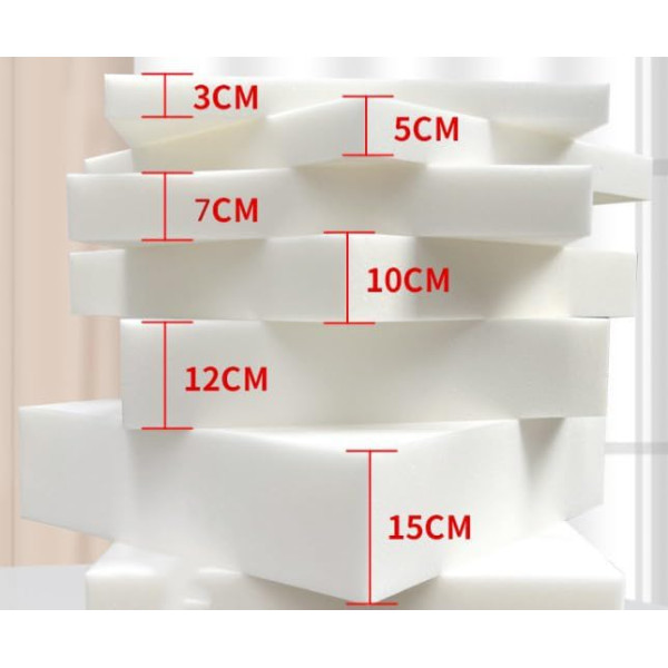 High Density Foam Mattress, Firm, Multiple Sizes, Cuttable for DIY Projects (3cm, 120x40cm) - Versatile White Foam for Crafts and DIY