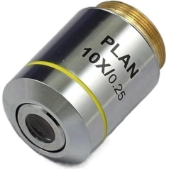 Zubehör for tragbare Digitale Mikroskope, silbernes biologisches Mikroskop, 4 x 10 x 20 x 40 x 100 x, Unendlichkeit, flaches Feldobjektiv, Gewindemikroskop-Zubehör(10X)