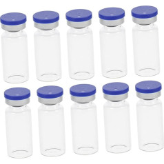 Alipis 100 Stück Transparente Glasampullen Leere Glasflaschen mit Deckel für Aufbewahrung von Ätherischen Ölen Kosmetischen Flüssigkeiten und Mehr