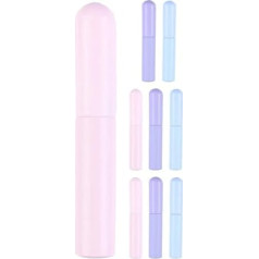 SHERCHPRY Pack of 9 Lip Brush Travel Mixing Lipstick Lip Brush Beauty Round Silicone Lip Concealer Makeup Brush Silicone Brushes Silicone Silica Gel