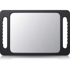 TASALON Unbreakable Handheld Mirror with Double Handle, Large Hairdressing Mirror for Hair and Beauty Salon, Durable Handheld Mirror for Hair Salon, Lightweight Haircut Mirror with Double Handle