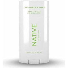 Native Deodorant - Natural Deodorant - Vegan, Gluten Free, Cruelty Free - Free of Aluminium, Parabens & Sulphates - Born in the USA - Cucumber & Mint