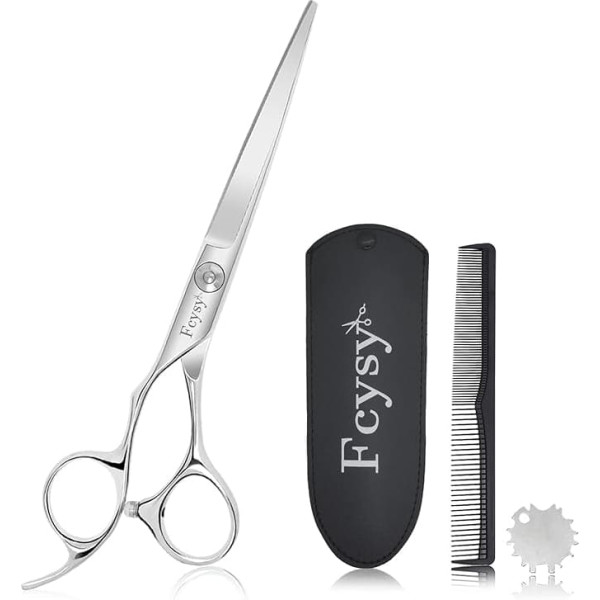 Left-Handed Hairdressing Scissors, Fcysy Professional Sharp Left-Handed Hair Cutting Scissors, 6 Inch Hairdressing Scissors, Professional Salon Hair Scissors for Women, Men, Children
