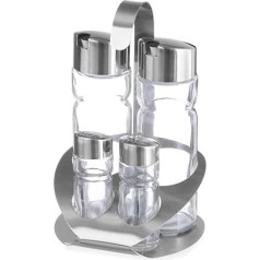 Hendi Salt Pepper & Vinegar Oil Set Stainless Steel Glass 4 Teilig (QTY 1)