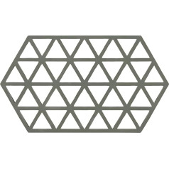Zone Denmark, Triangles 24 x 14 cm Silicone Casserole / Oven Dish Trivet - Olive Taupe
