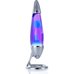 Mathmos Neo Lava Lamp for Children and Adults (Chrome - Purple/Turquoise)