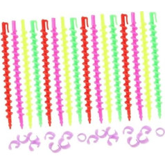 minkissy Pack of 52 Cold Ironing Set Curly Perm Hair Round Rods Curl Rods Perm Curl Curler Spiral Perm Rod Made of Plastic Rods for Curling Hair Hair Perm Curling Iron Plastic