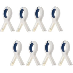 8 x Handtuch-Clips, Strandklammern, groß, starker Griff, weicher Griff und rutschfestes Wellen-Design, Wäscheklammern zum Trocknen von Kleidung, winddicht, zum Aufhängen von Wäsche (blau)