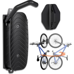 FumyFumy Bicycle Wall Mount Vertical, Bicycle Suspension Wall Swivel Bicycle Holder, Bicycle Mounts for Garage - MTB & Road Bike (Black, 1 Pack)