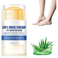 Urea Cream 60%, Hydrating and Anti-Cracking Foot Cream, Moisturising and Anti-Crack Foot Cream Foot Care Cream Urea Cream Relieves Extreme Dryness Cracking Feet (W-1PC, 40G)