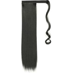 Frauen Extensions Hitzebeständige Faser Pferdeschwanz Pferdeschwanzverlängerung Synthetisches langes glattes Pferdeschwanz-Haarteil Umwickelndes Pferdeschwanzhaar Täglicher Gebrauch