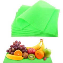 DBOO Kühlschrankeinlagen für Aufbewahrung, 38,1 x 30,5 cm, für Obst und Gemüse, waschbar, wiederverwendbar, 6 Stück