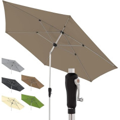 Doppler SL-AZ 330 Aluminium Crank Umbrella, Tilting Parasol for Balcony or Patio, Adjustable Height, Approx. 330 cm