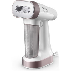 Tefal Pure Force DT8720E0 2-in-1 Vertical Steaming Steam Brush Horizontal Ironing 12 Minutes Autonomy 4 Levels Boost Function Eliminates 99.99% Viruses/Bacteria/Germs Cinnamon Pink Metallic/White