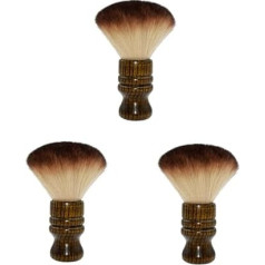 minkissy Pack of 3 Tea Towels for the Kitchen, Barber Duster Hairdressing Brush Sponge Winder for Hair Hairdressing Accessories Hairdressing Duster Dust Blower Soft Fur Neck Brush Wooden